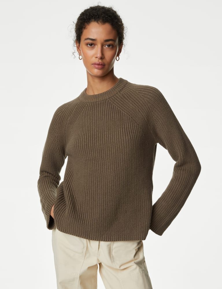 PETITE Ribbed Jumper, M&S Collection