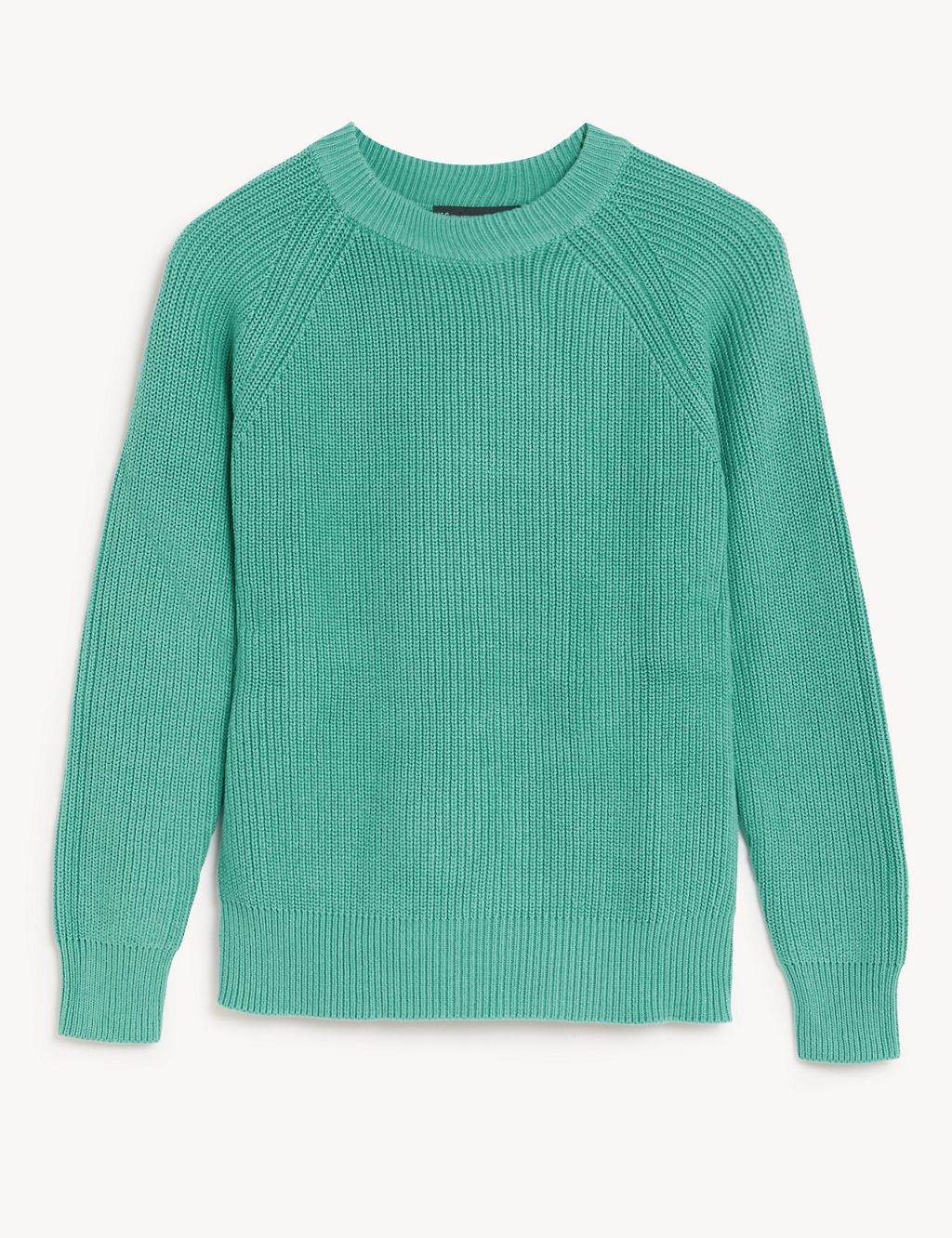 Cotton Rich Ribbed Crew Neck Jumper 1 of 6
