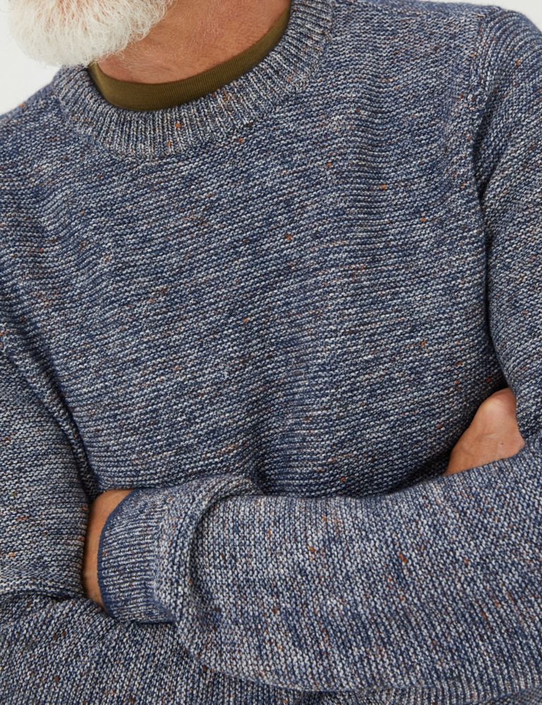 Cotton Rich Ribbed Crew Neck Jumper 5 of 5