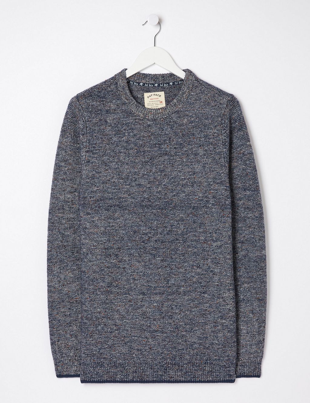 Cotton Rich Ribbed Crew Neck Jumper 1 of 5