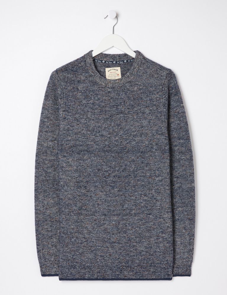 Cotton Rich Ribbed Crew Neck Jumper 2 of 5