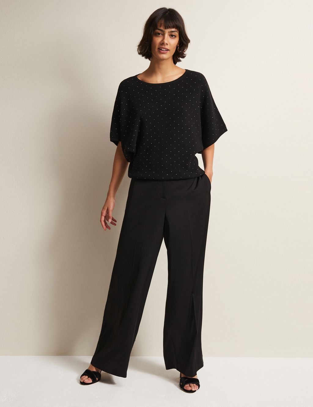 Cotton Rich Ribbed Embellished Jumper | Phase Eight | M&S