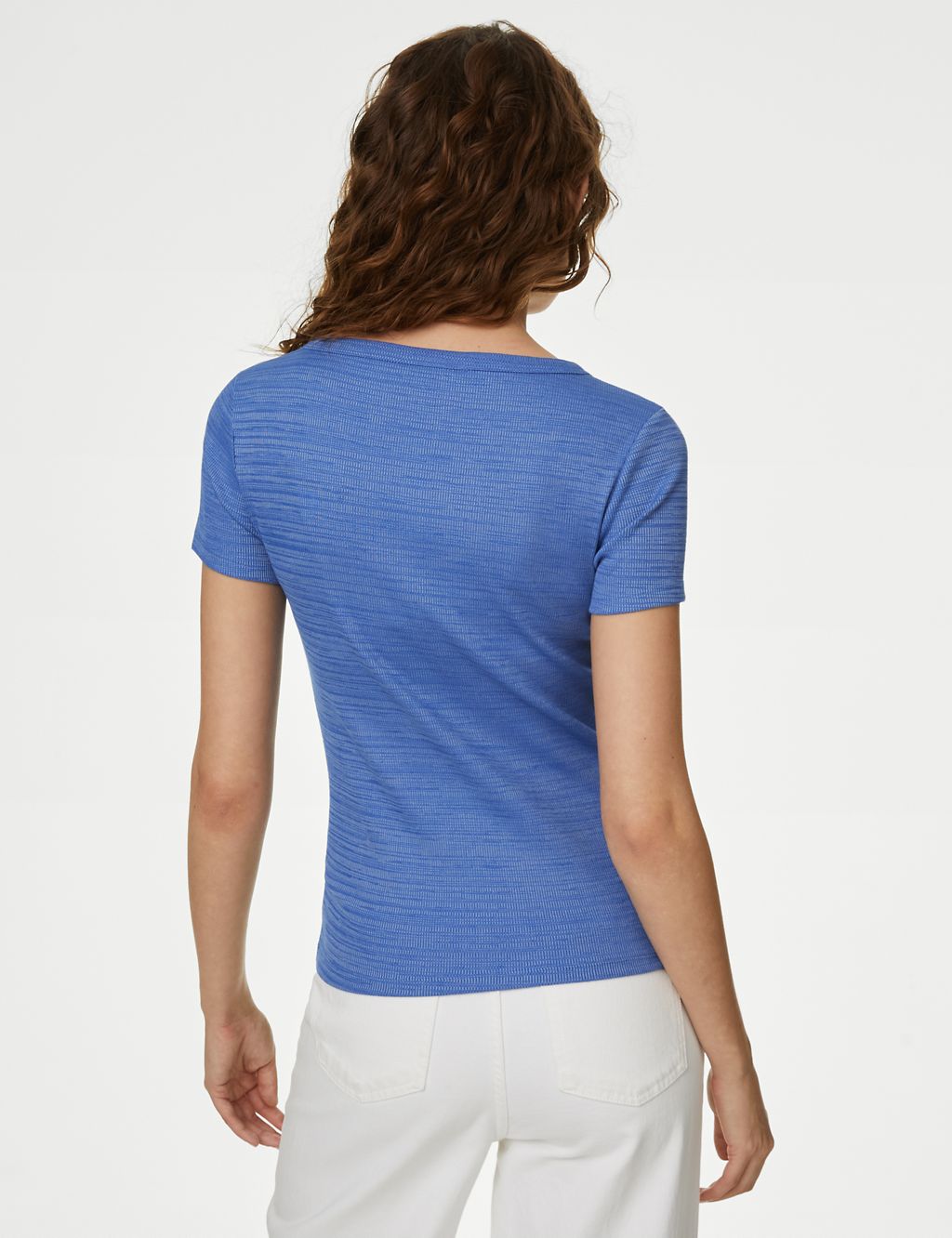 Cotton Rich Ribbed Henley Top 5 of 5