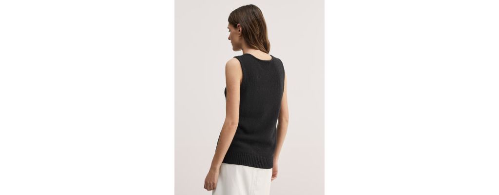 Cotton Rich Ribbed Knitted Vest 5 of 6