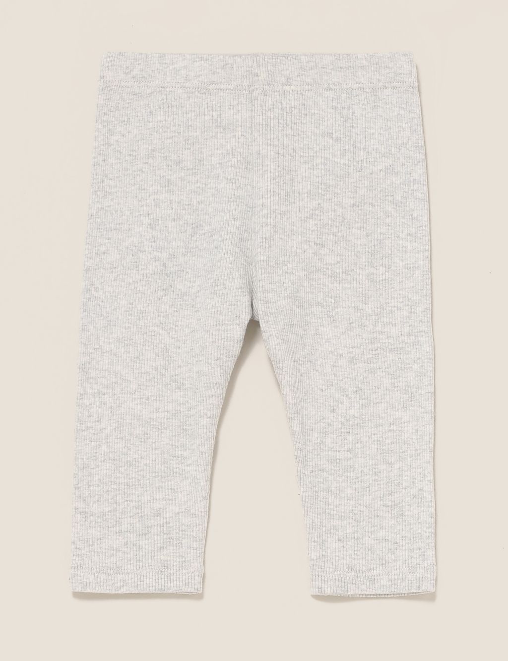 Cotton Rich Ribbed Leggings (0-3 Yrs), M&S Collection