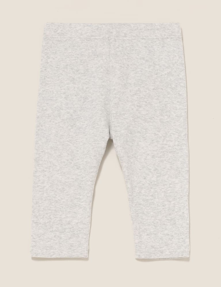 Cotton Rich Ribbed Leggings (0-3 Yrs) | M&S Collection | M&S