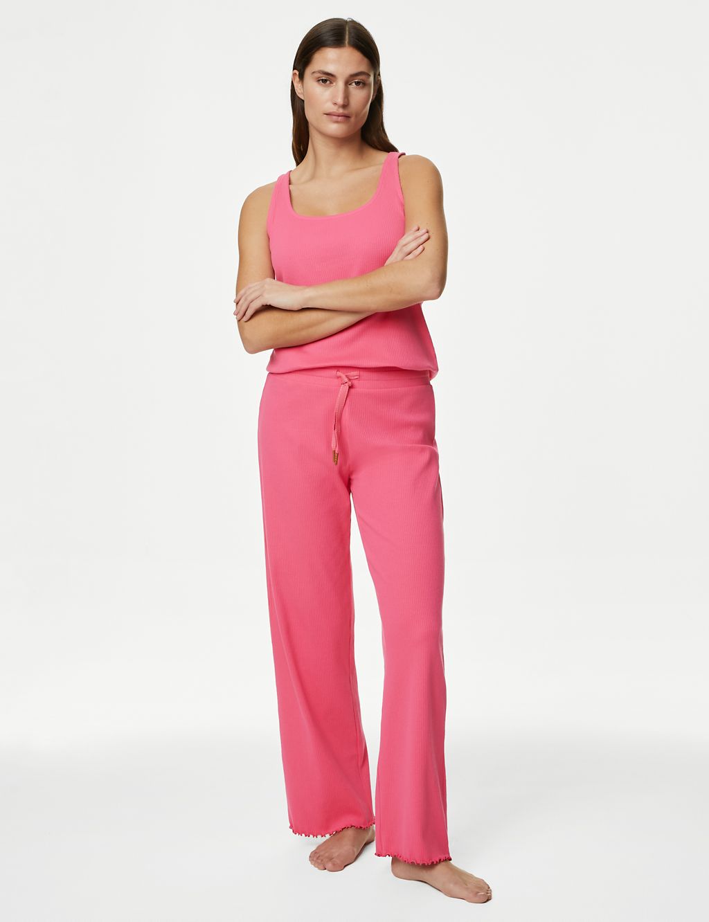 Cotton Rich Ribbed Lounge Pants 3 of 6