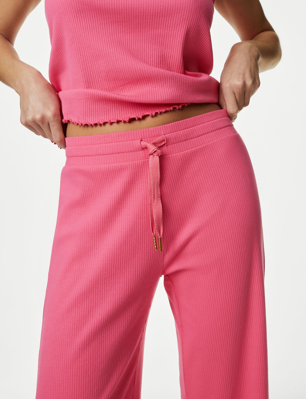 Cotton Rich Ribbed Lounge Pants 2 of 6