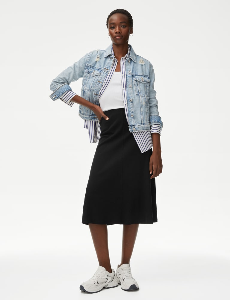 Black midi skirt marks and spencer outlet