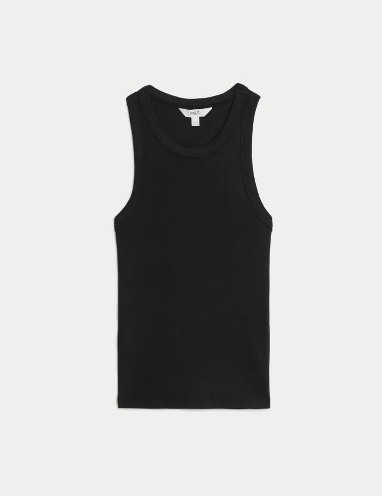 Cotton Rich Ribbed Slim Fit Vest Top