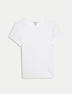Cotton Rich Ribbed Slim Fit T-Shirt Image 2 of 5