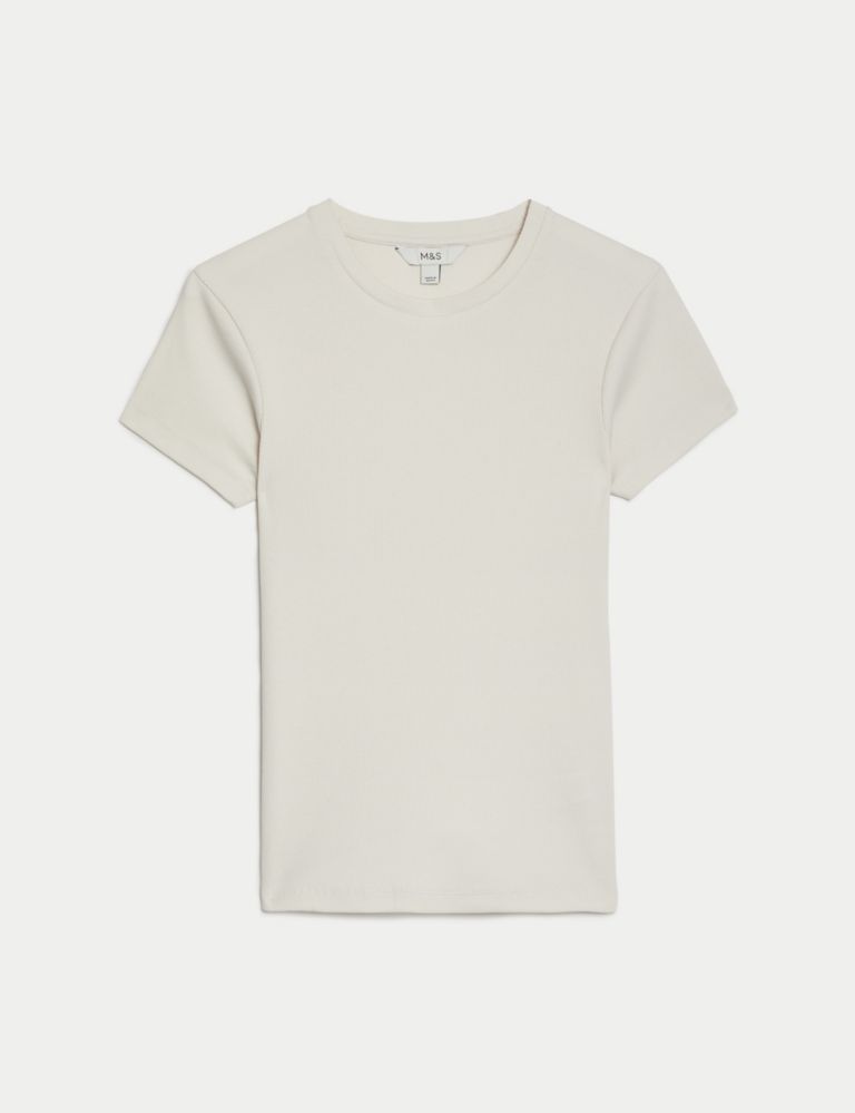 Cotton Rich Ribbed Slim Fit T-Shirt 2 of 5