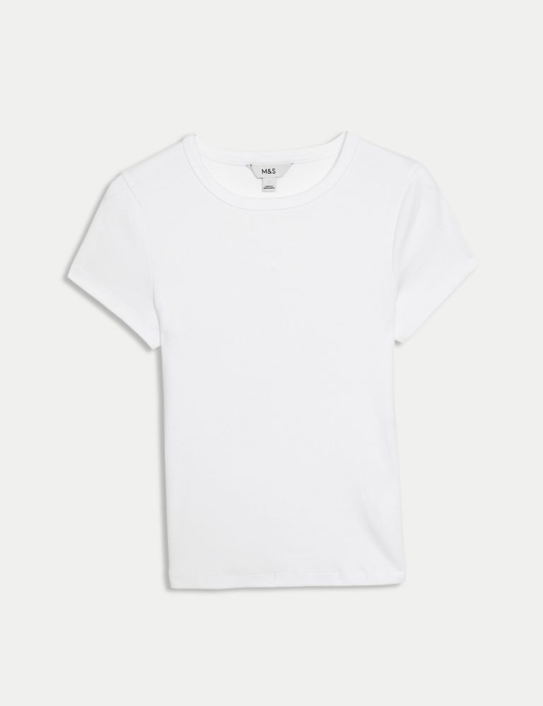 Cotton Rich Ribbed Slim Fit T-Shirt 2 of 5