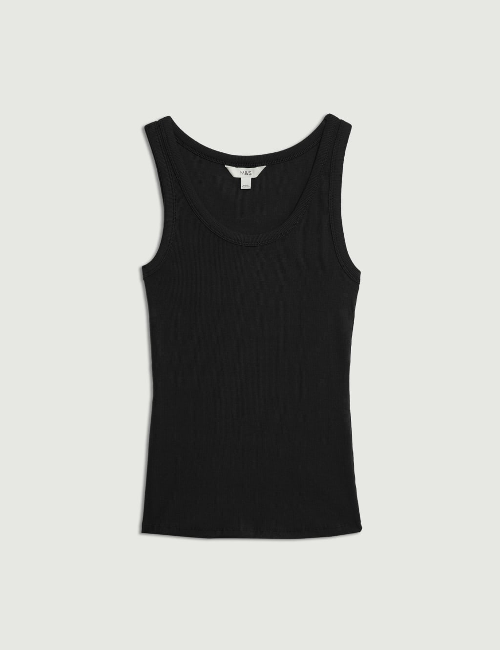Long black vest top hot sale