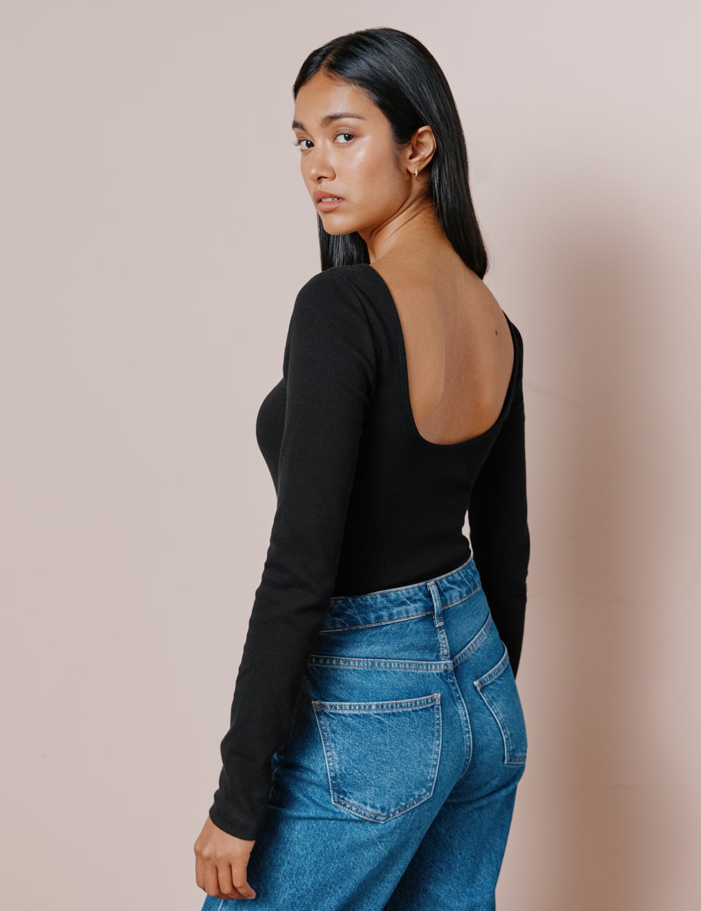 Cotton Rich Ribbed Top | Albaray | M&S