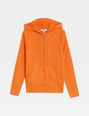 Cotton Rich Ribbed Zip Up Hoodie Image 2 of 6