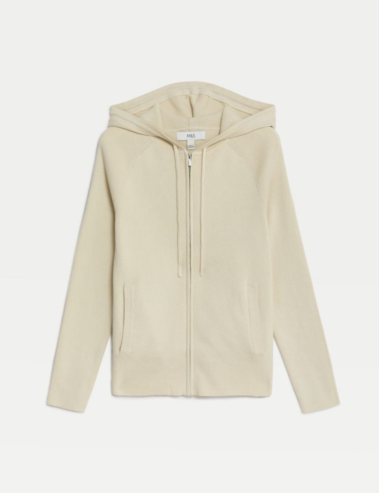 Cotton Rich Ribbed Zip Up Hoodie 2 of 6