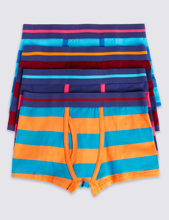Cotton Rich Rugby Striped Assorted Trunks (2 - 16 Years) Image 1 of 2
