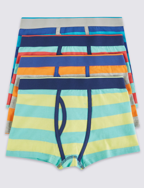 Cotton Rich Rugby Striped Trunks (3-16 Years) Image 1 of 1