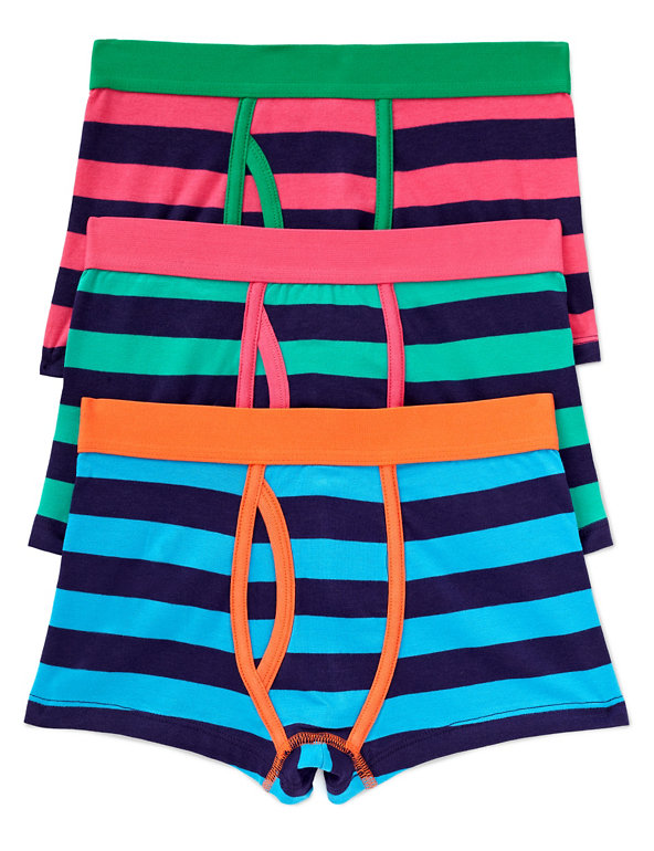 Cotton Rich Rugby Striped Trunks (6-16 Years) Image 1 of 1
