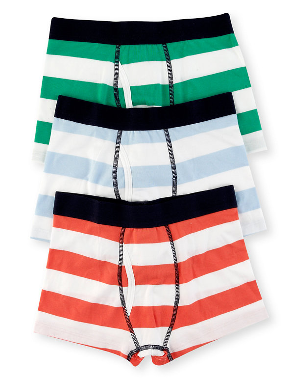 Cotton Rich Rugby Striped Trunks Image 1 of 2