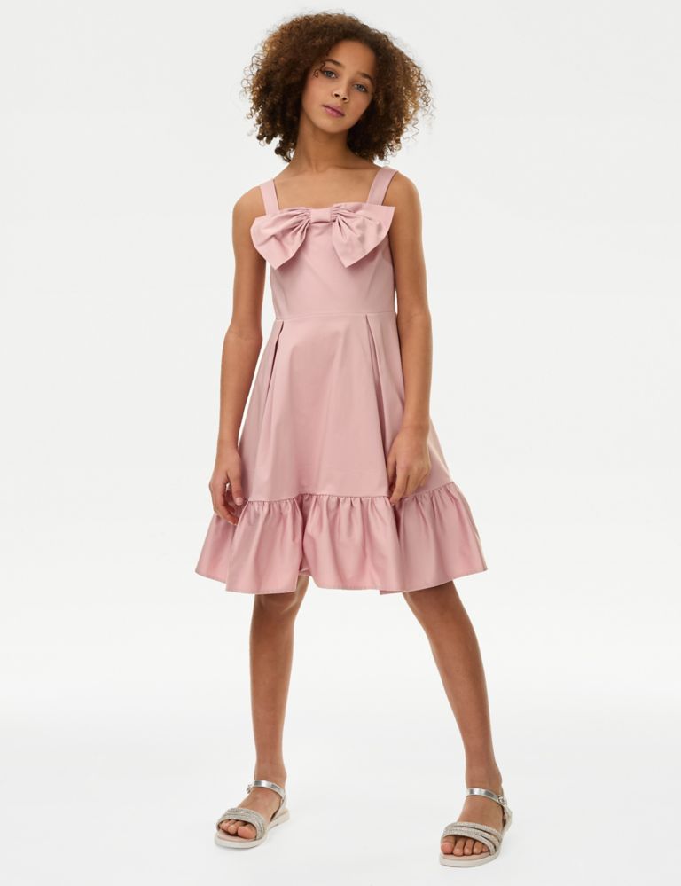 Cotton Rich Sateen Floral Dress (7-16 Yrs) 3 of 5