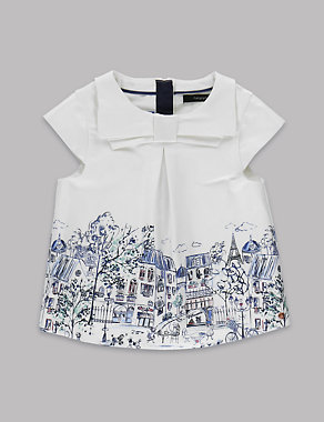 Cotton Rich Scenery Blouse (1-7 Years) Image 2 of 3