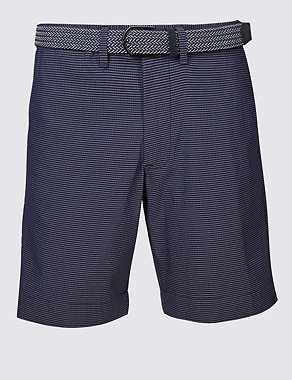 Cotton Rich Seersucker Striped Shorts Image 2 of 4
