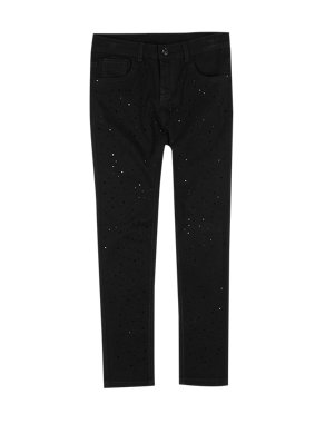Cotton Rich Sequin Embellished Jeans (5-14 Years) Image 2 of 3