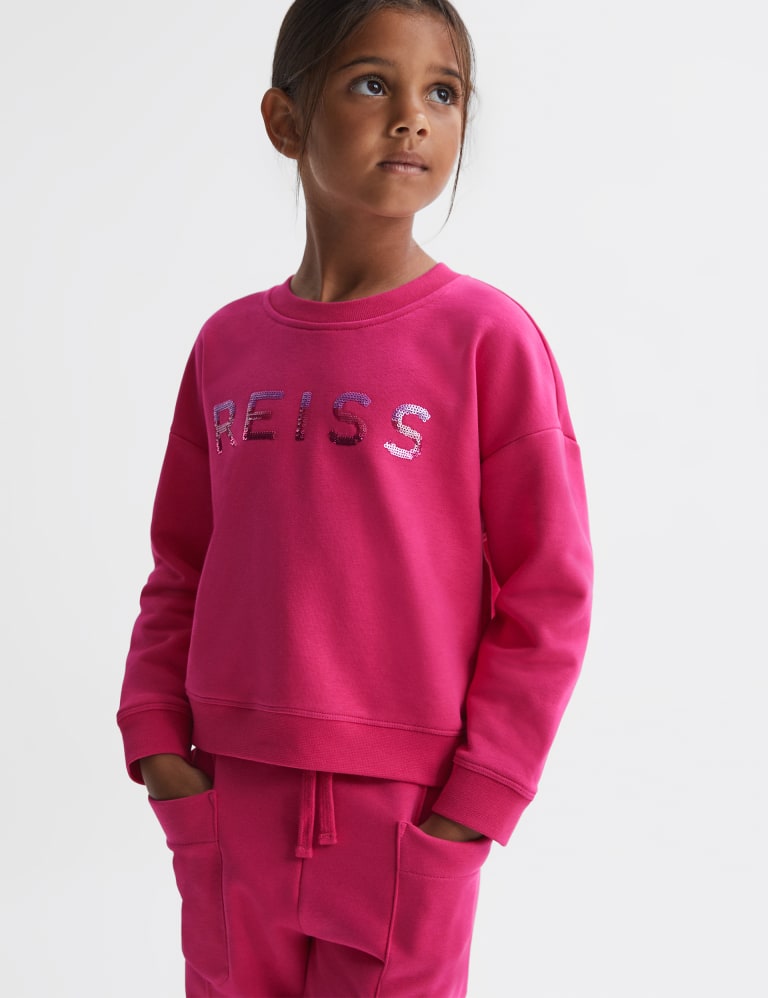 Cotton Rich Sequin Sweatshirt 4 14 Yrs Reiss M S
