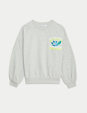Cotton Rich Sequin Sweatshirt (6-16 Yrs) Image 2 of 6