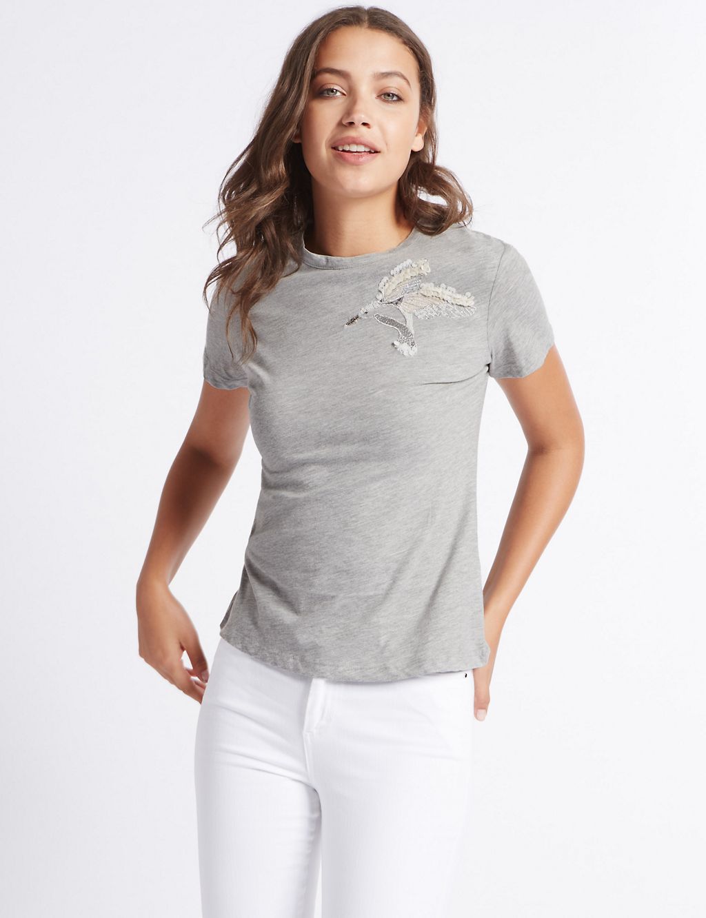 Cotton Rich Sequin Wings T-Shirt 3 of 4