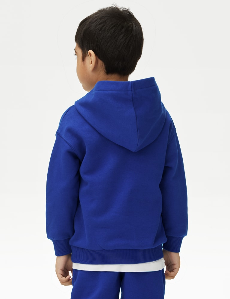 Cotton Rich Shark Hoodie (2-8 Yrs) 4 of 4