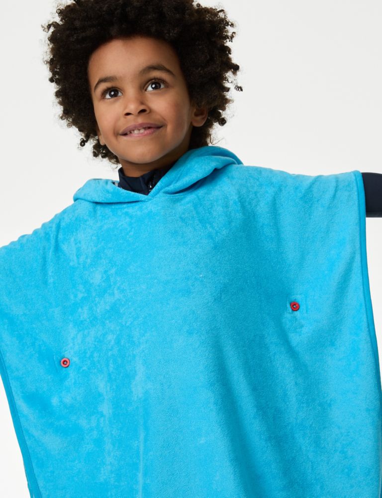 Cotton Rich Shark Towelling Poncho (2-8 Yrs) 4 of 6