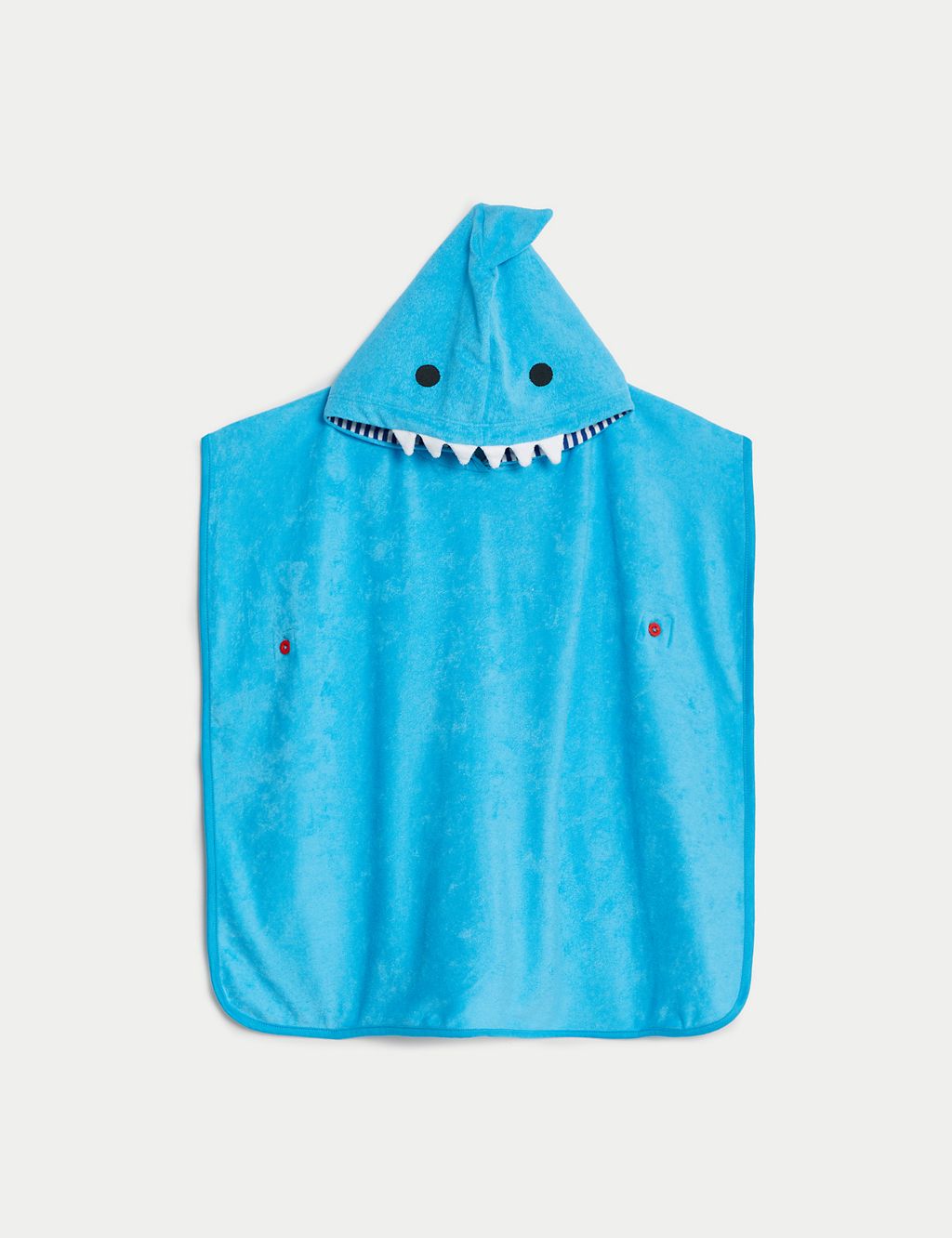 Cotton Rich Shark Towelling Poncho (2-8 Yrs) 1 of 6