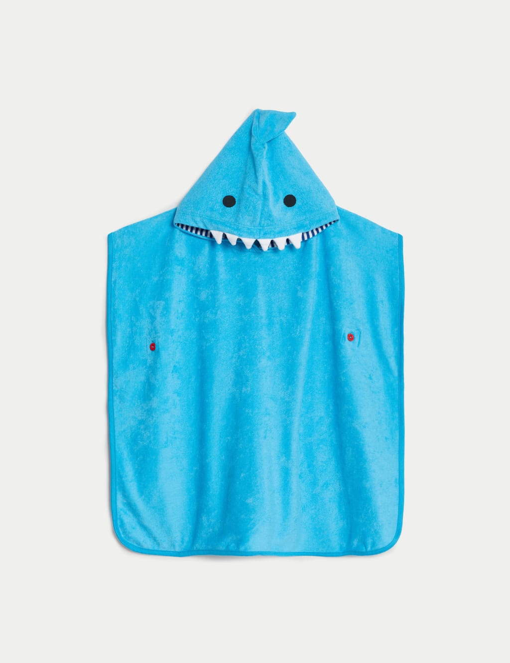 Cotton Rich Shark Towelling Poncho (2-8 Yrs) 1 of 6