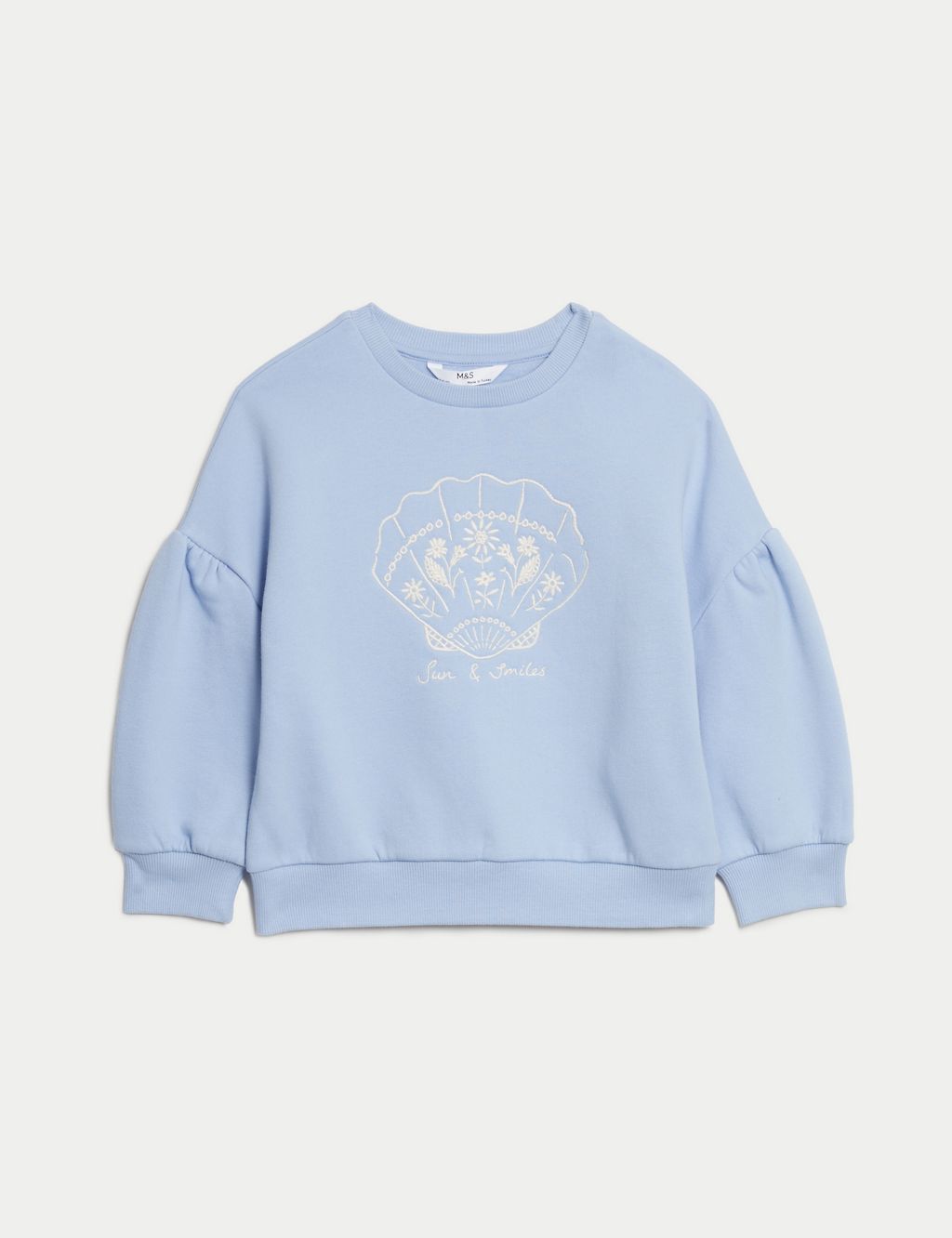 Cotton Rich Shell Sweatshirt (2-8 Yrs) 1 of 5