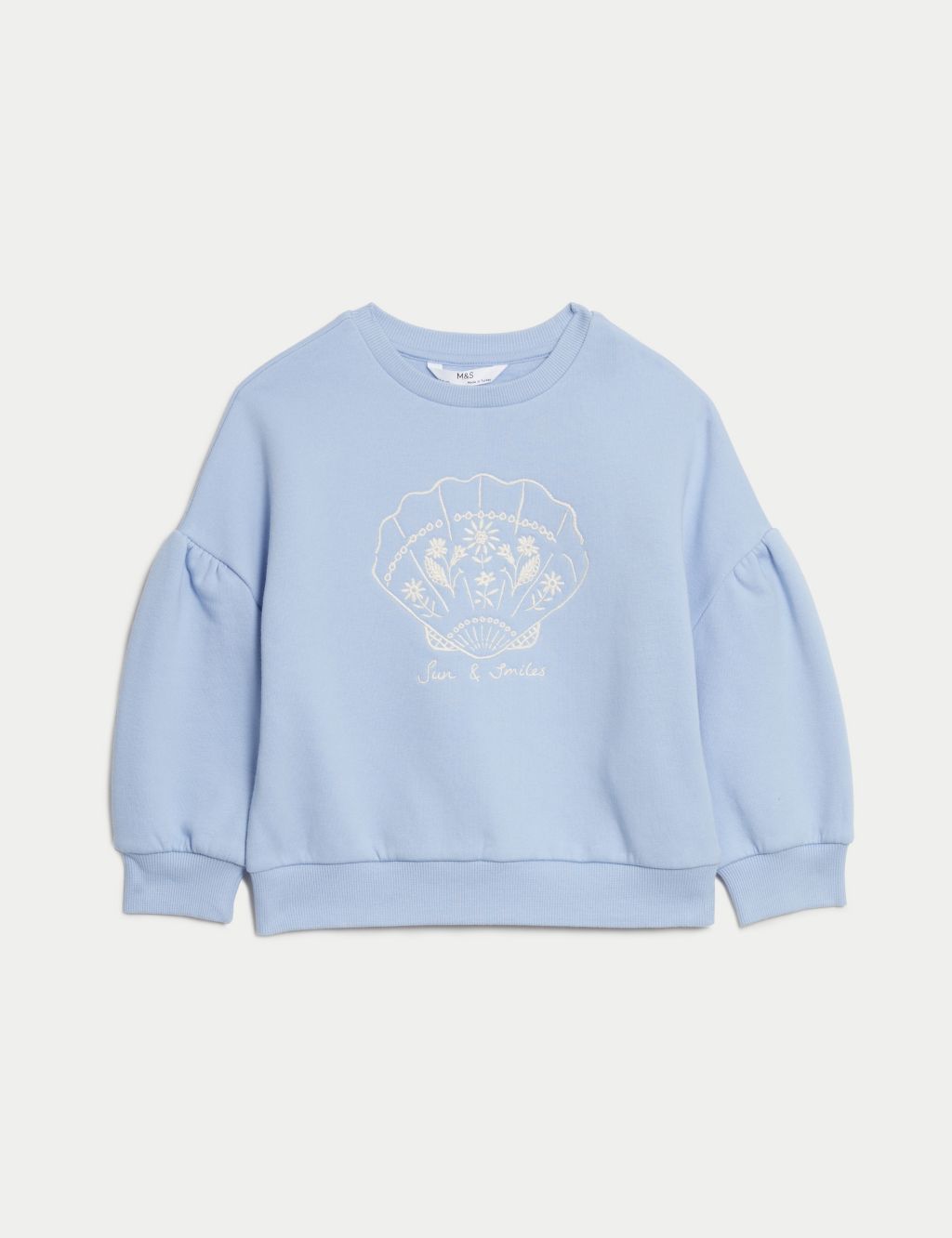Cotton Rich Shell Sweatshirt (2-8 Yrs) 1 of 5