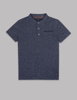 Cotton Rich Short Sleeve Polo Shirt (3-14 Years) Image 2 of 3