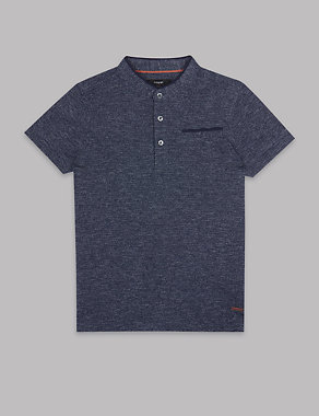 Cotton Rich Short Sleeve Polo Shirt (3-14 Years) Image 2 of 3