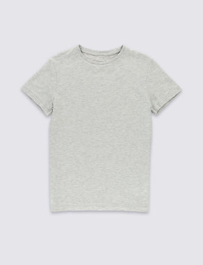 Cotton Rich Short Sleeve Top (5-14 Years) Image 2 of 3