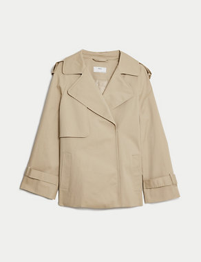 Cotton Rich Short Trench Coat Image 2 of 8