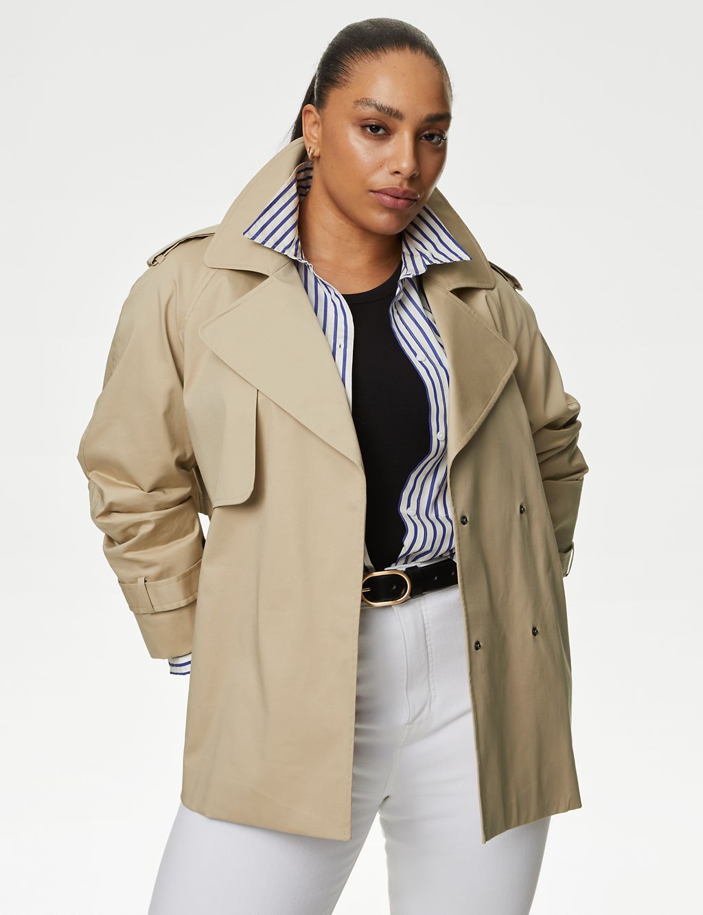 Cotton Rich Short Trench Coat 2 of 8