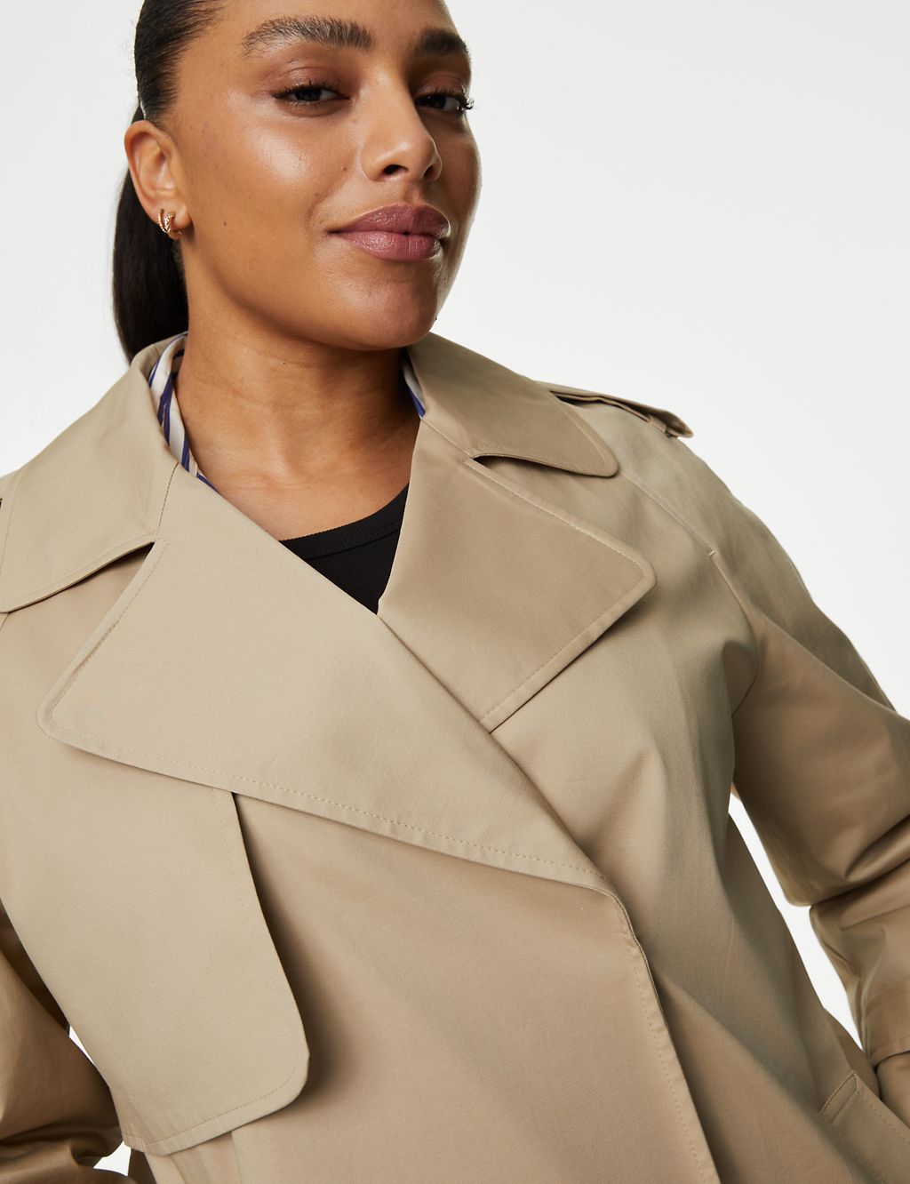 Cotton Rich Short Trench Coat 7 of 8