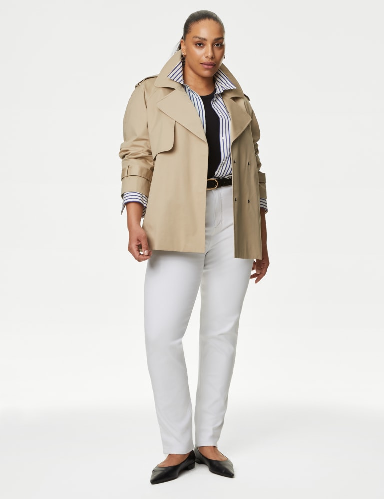 Women's short trench sales coat uk