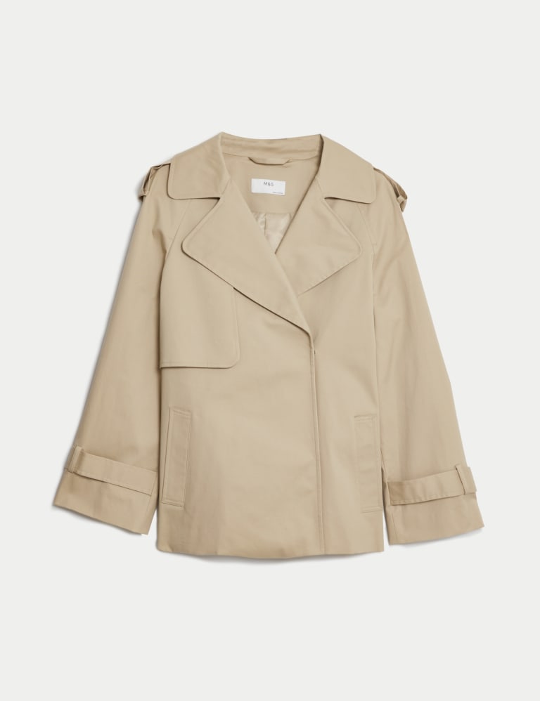 Cotton Rich Short Trench Coat M S Collection M S