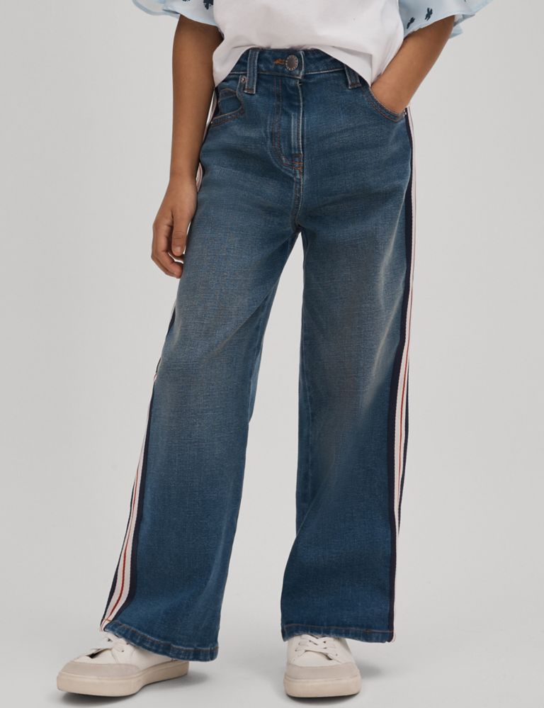 Cotton Rich Side Stripe Jeans (4-14 Yrs) 3 of 6