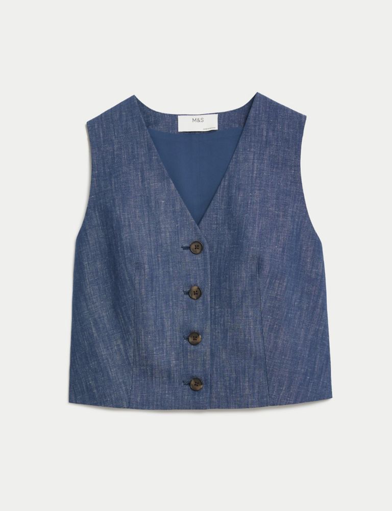 Cotton Rich Single Breasted Waistcoat 3 of 8