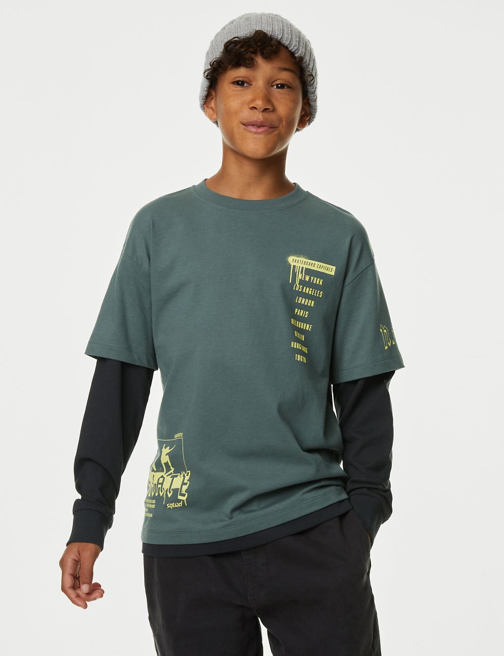 Cotton Rich Skate Graphic Top (6-16 Yrs) | M&S Collection | M&S