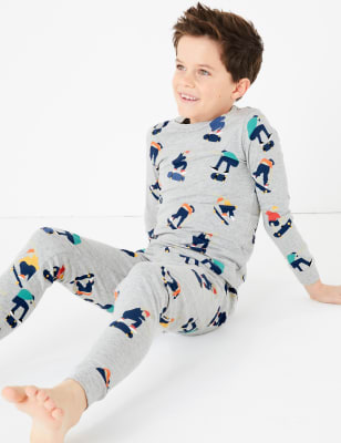 Cotton Rich Skateboard Print Pyjama Set 7 16 Yrs M S